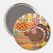 Thanksgiving Turkey Magnet Magneet (Voorkant / Achterkant)