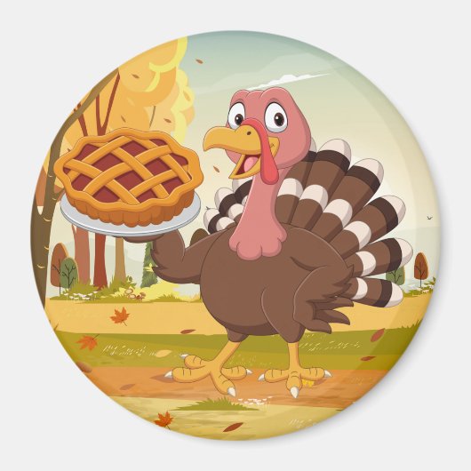 Thanksgiving Turkey Magnet Magneet (Voorkant)