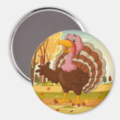 Thanksgiving Turkey Magnet Magneet (Voorkant / Achterkant)