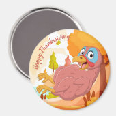 Thanksgiving Turkey Magnet Magneet (Voorkant / Achterkant)