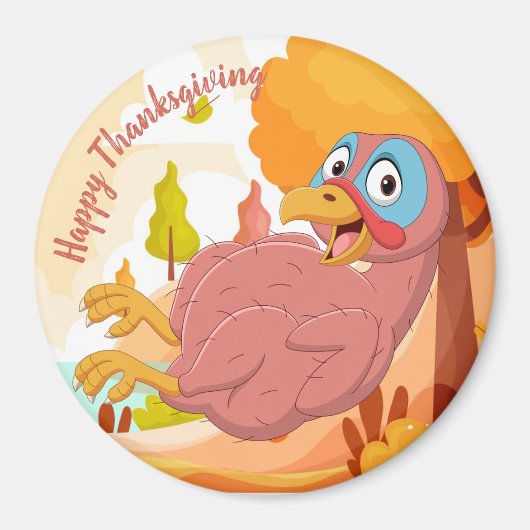 Thanksgiving Turkey Magnet Magneet (Voorkant)