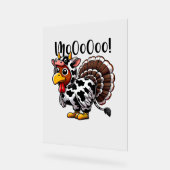 Thanksgiving Turkey Moo Cow Head Funny Fall Men Wa (Angle)