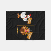 Thanksgiving Turkey No Thanks Grumpy Halloween Fun Fleece Deken (Voorkant (Horizontaal))