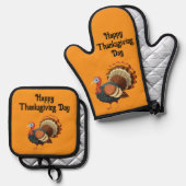 Thanksgiving Turkey Ovenwant & Pannenlap Set (Voorkant / Achterkant)