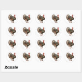 THANKSGIVING TURKEY RONDE STICKER (Vel)