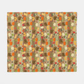 Thanksgiving Turkey Squash Autumn Harvest Pattern Fleece Deken (Voorkant (Horizontaal))