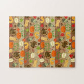 Thanksgiving Turkey Squash Autumn Harvest Pattern Legpuzzel (Horizontaal)