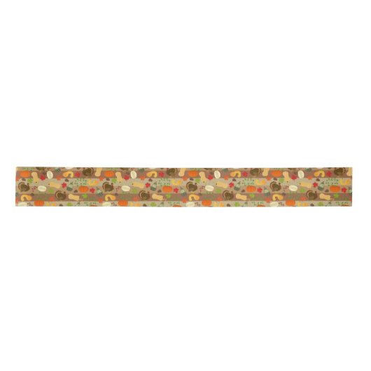 Thanksgiving Turkey Squash Autumn Harvest Pattern Lint (Voorkant)