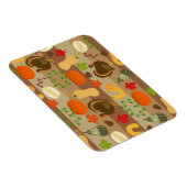 Thanksgiving Turkey Squash Autumn Harvest Pattern Magneet (Rechterzijde)