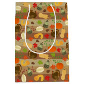 Thanksgiving Turkey Squash Autumn Harvest Pattern Medium Cadeauzakje (Voorkant)