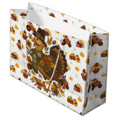 Thanksgiving Turkeys Groot Cadeauzakje (Voorkant Gekanteld)