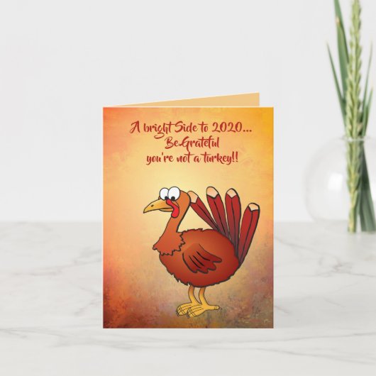Thanksgiving Turkije 20 Dankbaar 1 Bedankkaart (Voorkant)