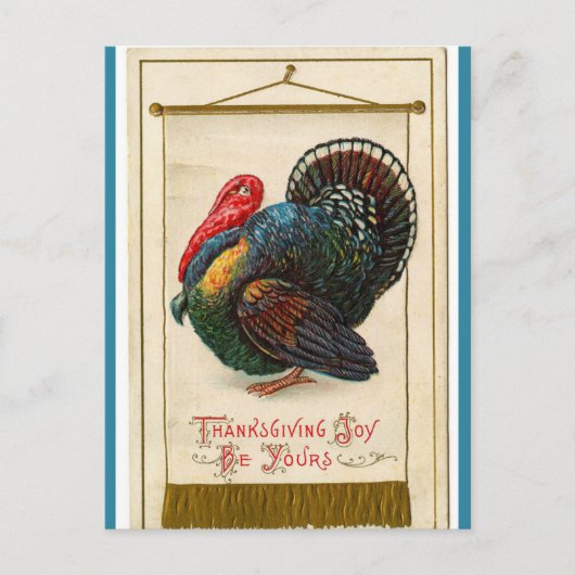  Thanksgiving Turkije Banner Briefkaart (Voorkant)