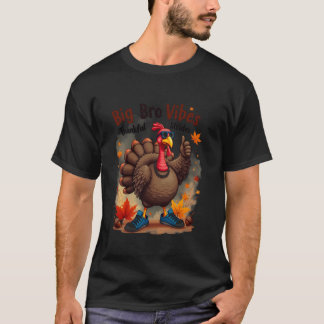 Thanksgiving Turkije Big Bro Vibes Dankbaar Famili T-shirt
