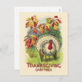 Thanksgiving Turkije briefkaart (Voorkant / Achterkant)