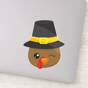 Thanksgiving Turkije, bruin Turkije, Pet van de pe Sticker