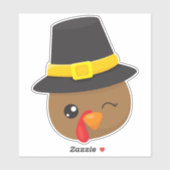 Thanksgiving Turkije, bruin Turkije, Pet van de pe Sticker (Vel)
