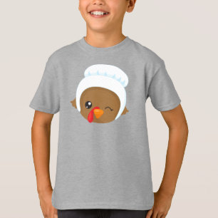 Thanksgiving Turkije, Bruin Turkije, Pilgrim Bonne T-shirt