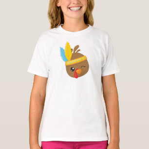 Thanksgiving Turkije, bruin Turkije, veren T-shirt