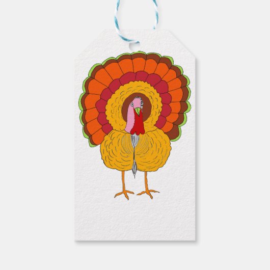 Thanksgiving Turkije Cadeau Labels Cadeaulabel (Achterkant)