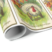  Thanksgiving Turkije Cadeaupapier (Rol Hoek)