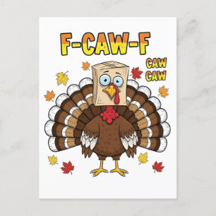 Thanksgiving Turkije Cawing F-CAW-F Uitnodiging Briefkaart