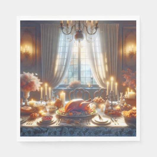 Thanksgiving Turkije Centerpiece Servet (Voorkant)