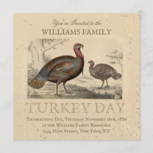 Thanksgiving  Turkije Dag Dinner Kaart