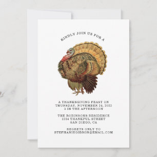 Thanksgiving Turkije Dag Dinner Kaart