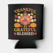 Thanksgiving Turkije dankbaar voor de grateful Ble Blikjeskoeler (Voorkant)