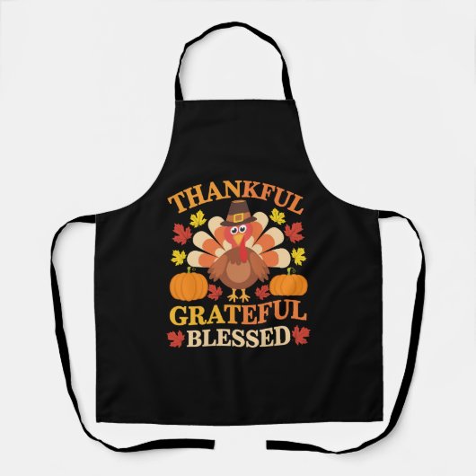 Thanksgiving Turkije dankbaar voor de grateful Ble Schort (Voorkant)