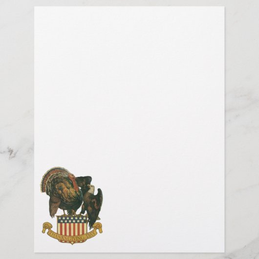  Thanksgiving Turkije, Eagle, Amerikaanse vlag (Voorkant)