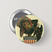  Thanksgiving Turkije, Eagle, Amerikaanse vlag Ronde Button 5,7 Cm (Voorkant /achterkant)
