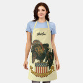  Thanksgiving Turkije, Eagle, Amerikaanse vlag Schort (Gedragen)