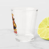 Thanksgiving Turkije Eet tacos Funny Mexican Shot Glas (Rechts)