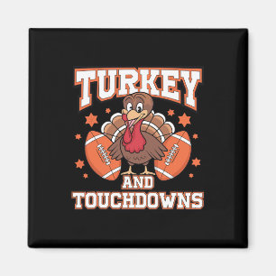 Thanksgiving Turkije en de "Touchdowns Football Ma Magneet