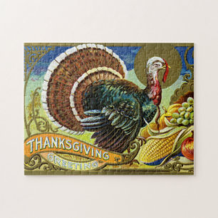 Thanksgiving Turkije en Herfst Oogst Legpuzzel