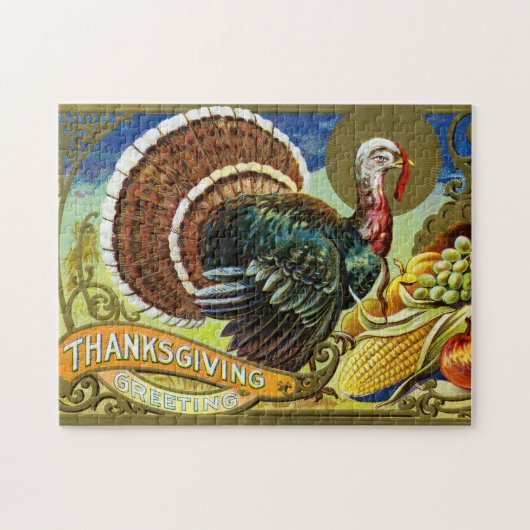  Thanksgiving Turkije en Herfst Oogst Legpuzzel (Horizontaal)