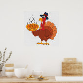 Thanksgiving Turkije en Pie Poster (Keuken)