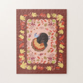 Thanksgiving Turkije en val Leaves Legpuzzel (Verticaal)