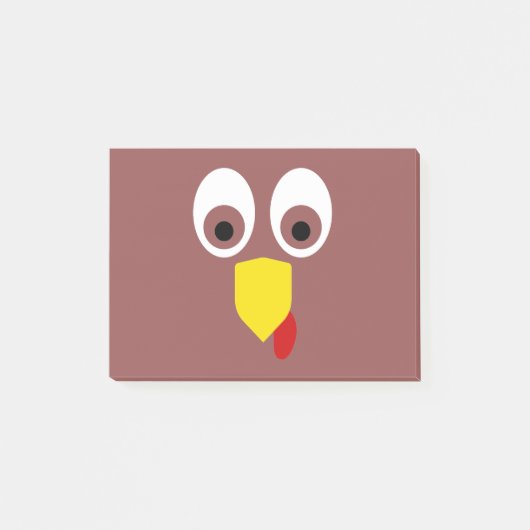 Thanksgiving Turkije Face Post-it® Notes (Voorkant)
