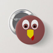 Thanksgiving Turkije Face Ronde Button 5,7 Cm (Voorkant /achterkant)