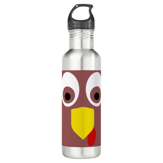 Thanksgiving Turkije Face Waterfles (Voorkant)