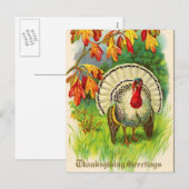 Thanksgiving Turkije Feestdagenkaart (Voorkant / Achterkant)