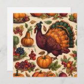  Thanksgiving Turkije Feestdagenkaart (Voorkant / Achterkant)