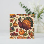  Thanksgiving Turkije Feestdagenkaart (Staand voorkant)
