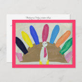 Thanksgiving Turkije Feestdagenkaart (Voorkant / Achterkant)