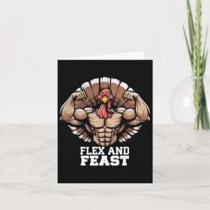 Thanksgiving Turkije Flex en Feest Motivatie Gym Kaart