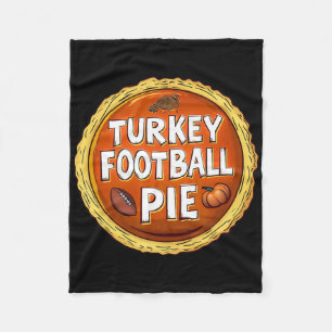 Thanksgiving Turkije Football Pompoen Pie Food Spo Fleece Deken