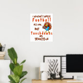 Thanksgiving Turkije Football Poster (Thuiskantoor)